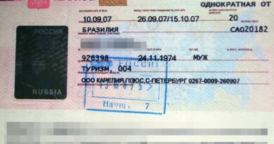 Документы на визу в Россию